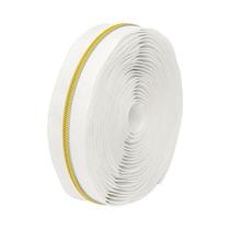 Zíper De Nylon Branco 4,5m Com 10 Pontas Douradas Zíper De Tecido Dourado Com 3 Dentes