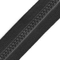 Zíper de Plástico Jacaré / Trator N 05 Super Grosso Preto Flexnyl