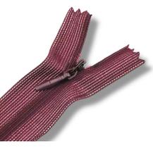 Zíper Invisível 3 fixo 15cm 10un - Cor Bordo