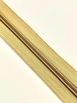 Zíper Médio por Metro Caramelo Light