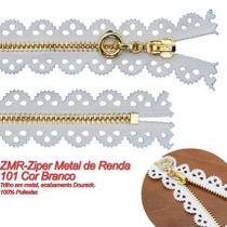 Ziper Metal Rendado 60cm 20 Uni Cursor Branco Preto Nybc Ziper Metal Rendado 60cm 20 Uni Cursor Branco Preto Nybc