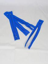 Zíper nylon fixo 15 cm pacote com 20 unidades ( azul royal )