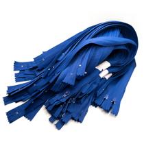 Ziper Nylon Fixo Azul 43cm Nº3 40 peças 200g