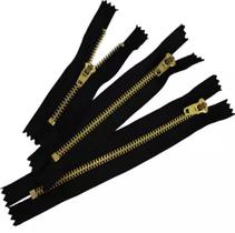 Zíper Para Calça Jeans Metal - Kit Com 10 Unidades Azul/Preto Tamanhos diversos Zíper Para Calça Jeans Metal - Kit Com 10 Unidades Azul/Preto Tamanhos diversos