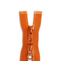 Zíper plástico de 2 vias para jaqueta laranja 76 cm Zíper plástico de 2 vias para jaqueta laranja 76 cm