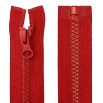 Zíper Plástico Destacável Importado 70cm Unidade VERMELHO