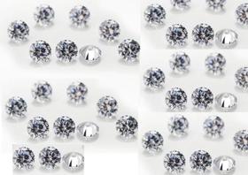 Zircônia 1.5 mm Gemstone Sintética, Corte Redondo, Branco 50 Pedras Zircônia 1.5 mm Gemstone Sintética, Corte Redondo, Branco 50 Pedras