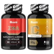 Zma 120 Caps + Vitamina C 120 Caps Growth Supplements