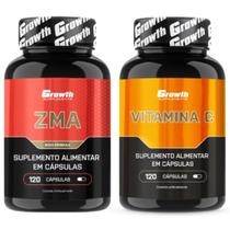 Zma 120 Caps + Vitamina C 120 Caps Growth Supplements