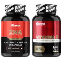 Zma 120 Caps + Vitamina E 75 Caps Growth Supplements