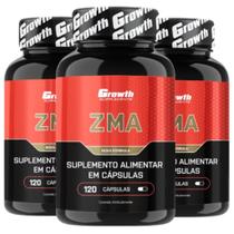 Zma 120 Cápsulas Growth Supplements Kit 3 Potes