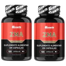 ZMA Puro 120 Cápsulas Growth Supplements Kit 2 Potes