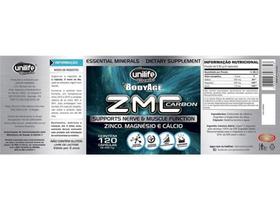 ZMC Carbon Cálcio, Zinzo e Magnésio 120 cápsulas Unilife