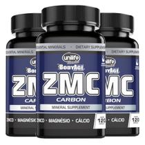 ZMC Carbon Zinco Magnésio Cálcio 120 Cápsulas 950mg - Kit com 3 ZMC Carbon Zinco Magnésio Cálcio 120 Cápsulas 950mg - Kit com 3