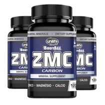 ZMC Carbon Zinco Magnésio Cálcio 120 Cápsulas 950mg - Kit com 3 ZMC Carbon Zinco Magnésio Cálcio 120 Cápsulas 950mg - Kit com 3