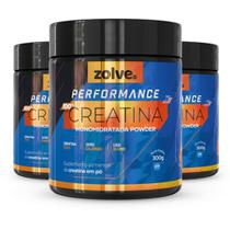 Zolve Creatina Performance - 3 Potes - Suplemento Vitamina