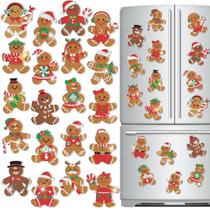 Zonon, 20 peças de ímãs de pintura de diamante Gingerbread Man, 7-8 cm Zonon, 20 peças de ímãs de pintura de diamante Gingerbread Man, 7-8 cm