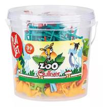 Zoológico Balde Com Figuras 1040 - Gulliver Zoológico Balde Com Figuras 1040 - Gulliver