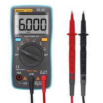 ZOYI ZT101 Digital Auto Range Multimeter Portátil 6000 Contagens De Luz de Fundo Ammeter Voltmeter Ohm Inglês/Usuário Russo Manua