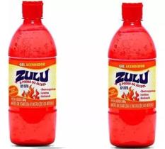 Zulu Gel Acendedor 420g Álcool Churrasqueira Carvão Kit 2un Zulu Gel Acendedor 420g Álcool Churrasqueira Carvão Kit 2un