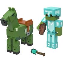 Zumbi do Minecraft em Armadura de Diamante e Cavalo Zumbi