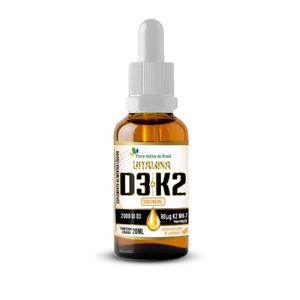 2x Vitamina D3 + K2 2000 Ui D3 80Mcg K2 Mk7 Sublingual 20ml - Flora Nativa do Brasil