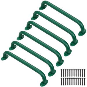 Alças de segurança para playground SELEWARE Green Metal 43 cm, pacote com 6