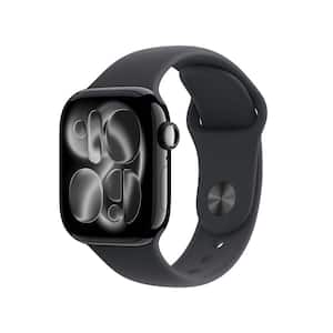 Apple Watch Series 11 GPS Caixa Preta Brilhante de Alumínio 42mm Pulseira Esportiva Preta P/M