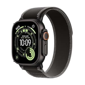 Apple Watch Ultra 3 GPS + Cellular Caixa Preta de Titânio 49mm Pulseira Loop Trail Preta/Carvão M/G