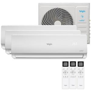Ar Condicionado Tri Split Elgin 27000 BTUs (HW 1x09K + 2x12K) Quente e Frio Inverter 220V R32 MTQE27C2CB