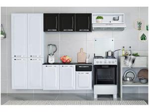 Armário de Cozinha Compacta Itatiaia Amanda Aço com Balcão 10 Portas 1 Gaveta