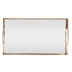 Bandeja Espelho Marbella Wolff 32cm x 12,5cm Dourada Metal