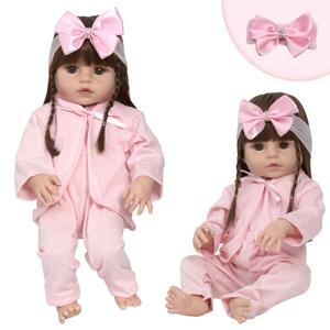 Bebe Reborn Princesa Laura Cabelo Grande Roupinha Pagão Rosa