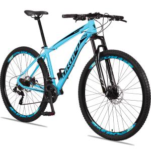 Bicicleta aro 29 Dropp Alumínio 21 Vel Marchas Freios a Disco Aluminum MTB XLT Suspensão