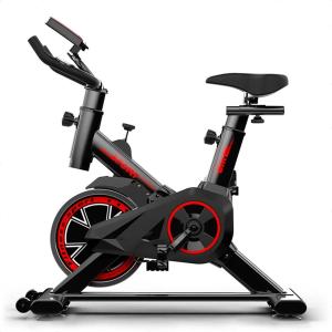 Bicicleta Ergométrica Fitness para Cardio e Musculação com base Cor Preto e Vermelho JC Sports Inercia de 4kg 100kg carga maxima ICQ5