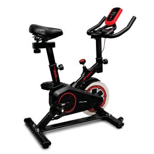 Bicicleta Ergométrica Spinning 4kg Mile Fitness com Painel Digital, 7 Níveis de Resistência, Suporte Celular Silencio