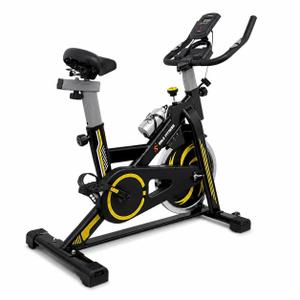 Bicicleta Spinning Ergométrica 13 Kg Preta e Amarela Roda de Inercia até 130kg Mecânica Desempenho e Estilo para Seus Treinos Potência em Movimento