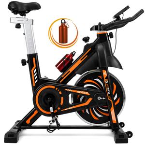 Bicicleta Spinning Ergométrica Mecânica 13kg Inércia Monitor Cardíaco Digital Rpm Velocidade Tempo Distância Calorias Banco Ajustável Guidão
