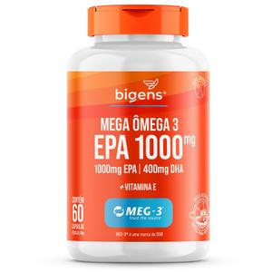 BIGENS Mega Ômega 3 EPA 1000 MEG3 60 Cápsulas  Fonte de EPA e DHA