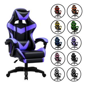 Cadeira De Escritório Gamer Nitro Ergonômica Estofado material sintético Reclinável Altura Ajustável Apoio Para Pés LuvinCo