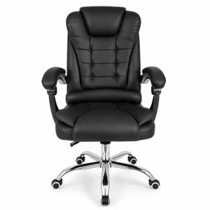 Cadeira de Escritório Giratória Office CEO Preta Ergonômica Reclinável PU 130kg