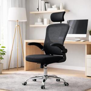 Cadeira Ergonômica BlidShop Bari Tela Mesh Apoio Lombar Cabeça 2D Braços Ajustáveis Reclina 180 Pre
