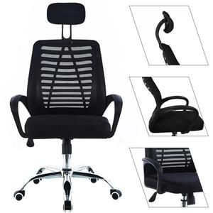 Cadeira Escritório Evolux Giratória Ergonômica Mesh Suporte Cabeça Preta 130kg