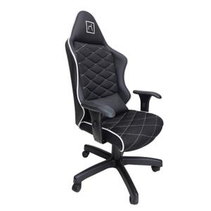 Cadeira Escritório Gamer material sintético com Relax Preto/Branco