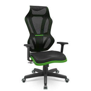 Cadeira escritório Presidente Gamer Vizon DZ Plaxmetal Relaxsystem Preta/Verde