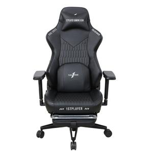 Cadeira Gamer 1STPLAYER DUKE, Até 160kg, Reclinável, Almofadas e Apoio para os Pés, Cilindro de Gás Classe 4, Preta - DUKE-FR-BK