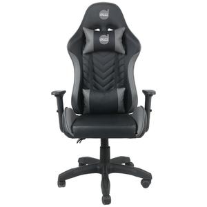 Cadeira Gamer Elite Pro Dazz Reclinável 130 de Couro PU até 140kg com Almofadas Lombar e Pescoço Preta e Cinza