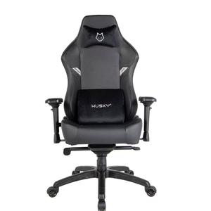 Cadeira Gamer Husky Saucer, Até 150Kg, Braço 4D, Almofadas de Apoio, Massageador de Lombar, Reclinável 135º, PU, Preta - HCG800PT