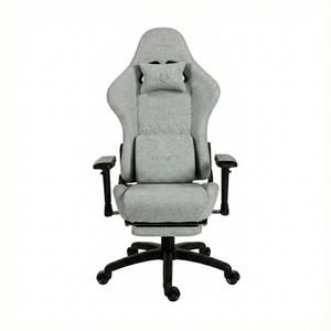 Cadeira Gamer Husky Tempest 4D, Até 145kg, Braços 4D, Almofadas, Reclinável 150º, Tecido, Descanso para Pés, Cinza Tecido - HCG700CZT4D