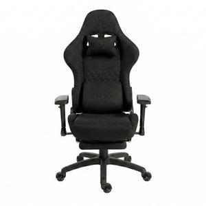 Cadeira Gamer Husky Tempest 4D, Até 145kg, Braços 4D, Almofadas, Reclinável 150º, Tecido, Descanso para Pés, Preta Tecido - HCG700PTT4D